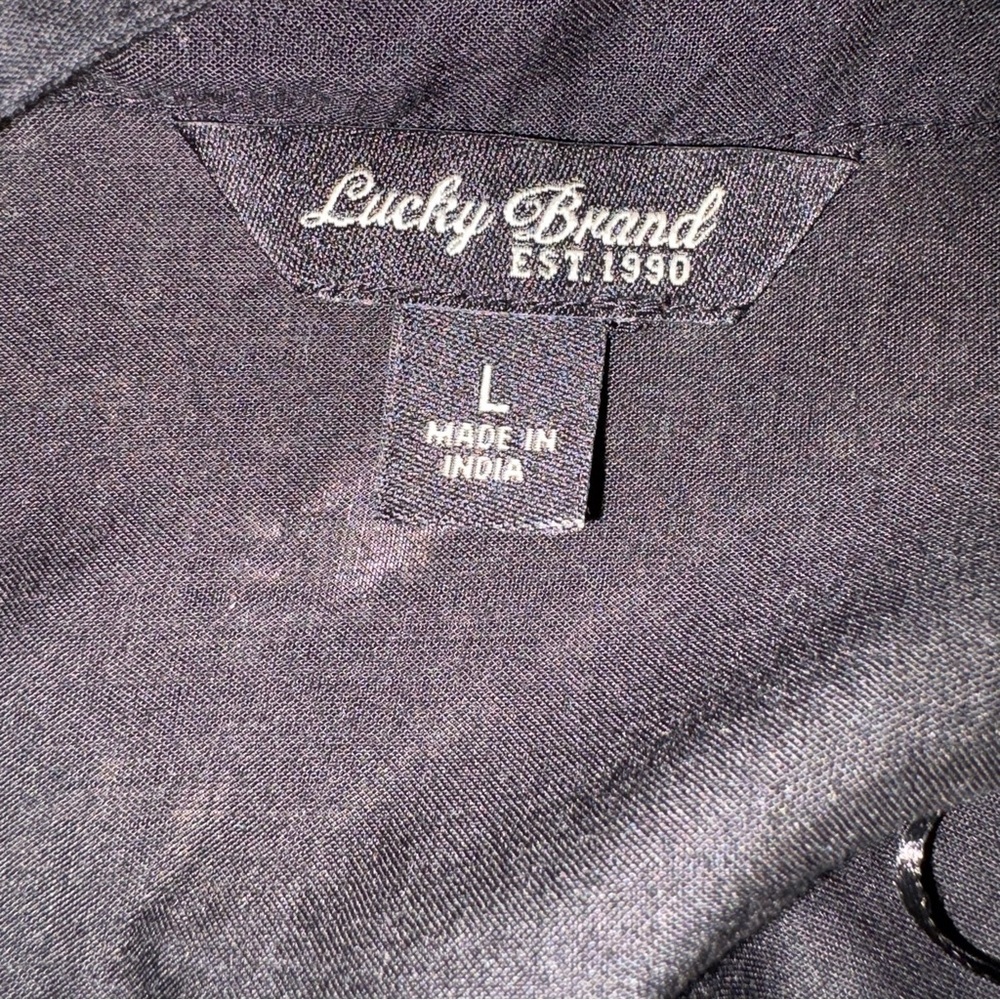 Lucky Brand Black Button Down Shirt - Picture 3 of 6